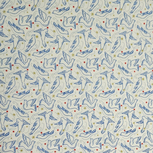 Liberty - Merry and Bright Collection - Dove Star A Cream