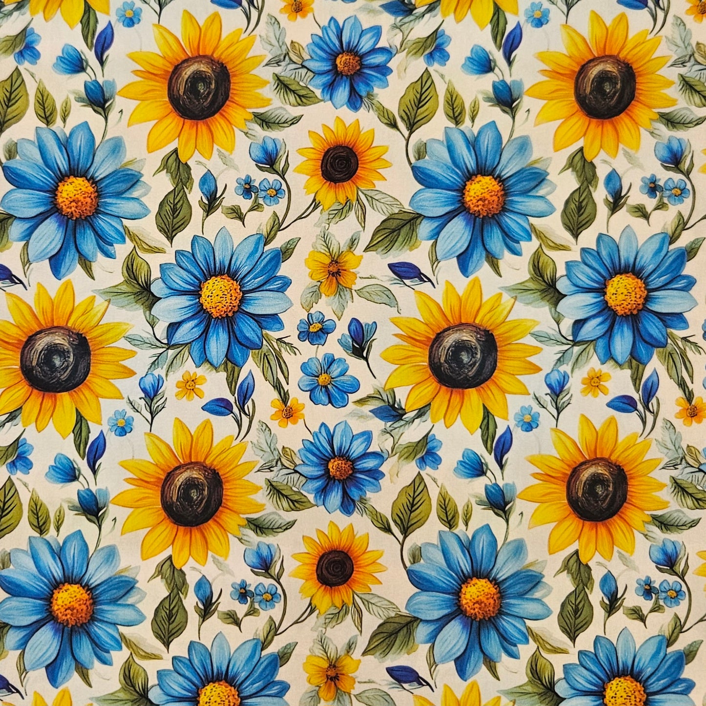 Sunflowers - Blue Flowers