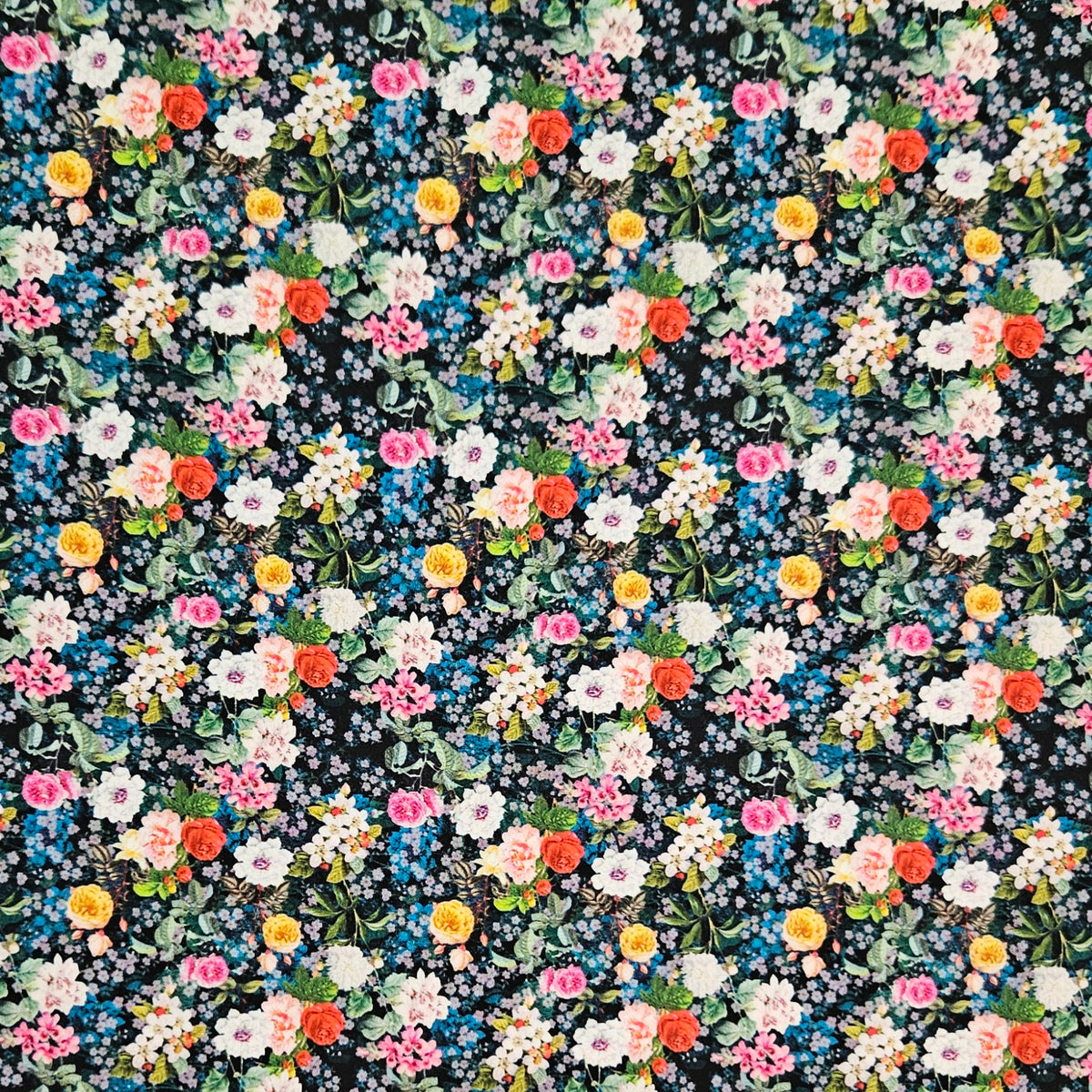 Mini Florals - Rose Garden Black 77601