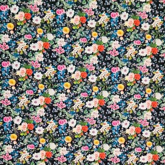 Mini Florals - Rose Garden Black 77601