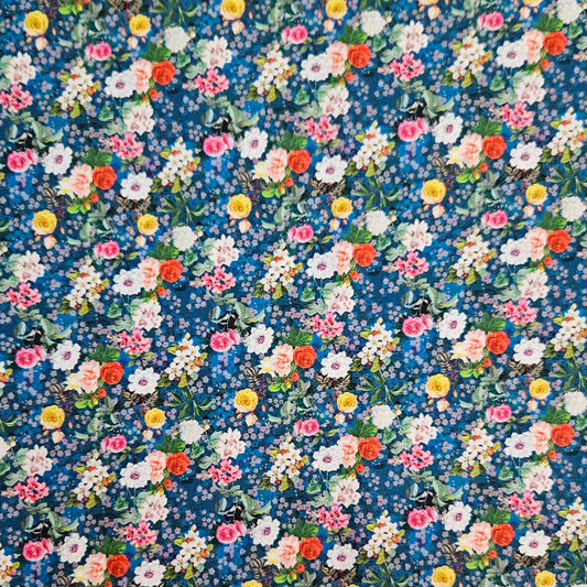 Mini Florals - Rose Garden Blue 77602