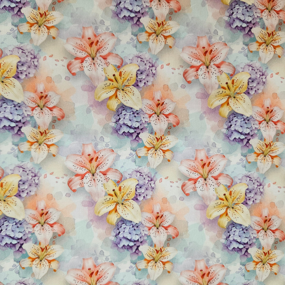 Lilies & Hydrangeas - Purple 7767