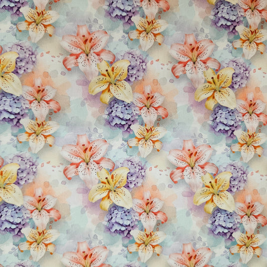 Lilies & Hydrangeas - Purple 7767