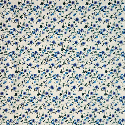 Mini Florals - Blossoming Vine Blue 7805