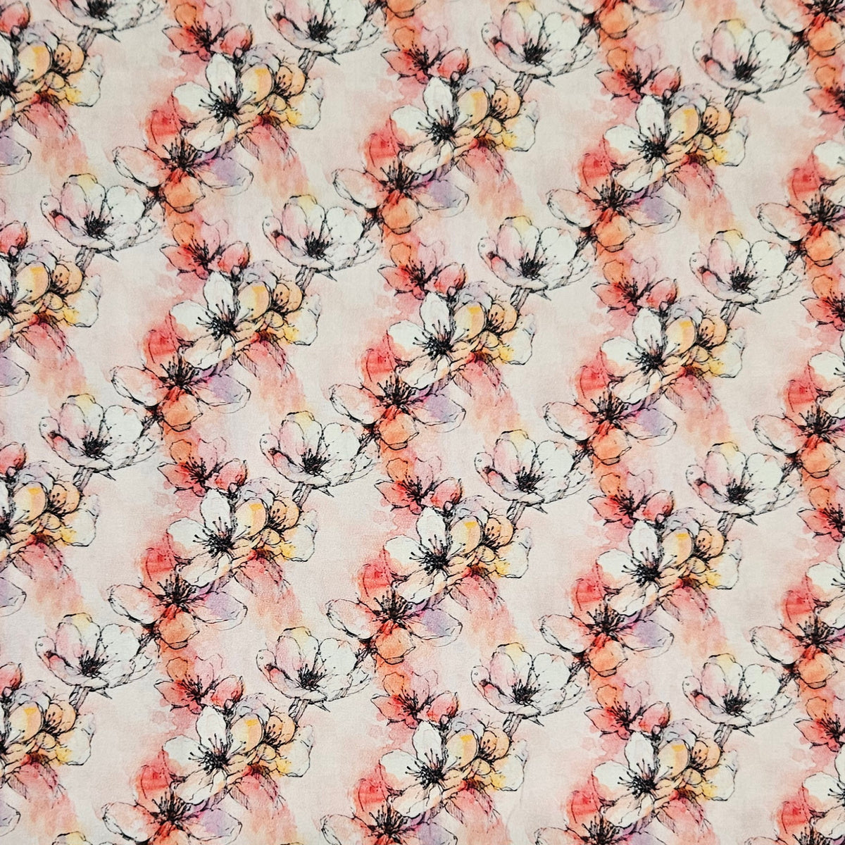 Cherry Blossom Sketch - Pink 7829