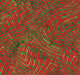Batik - 2151 Orange and Green Zig Zag