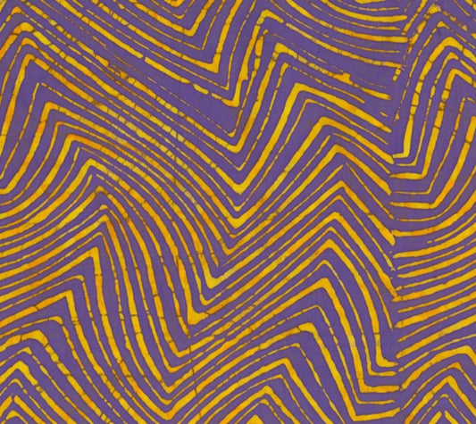 Batik - 2152 Purple and Yellow Zig Zag