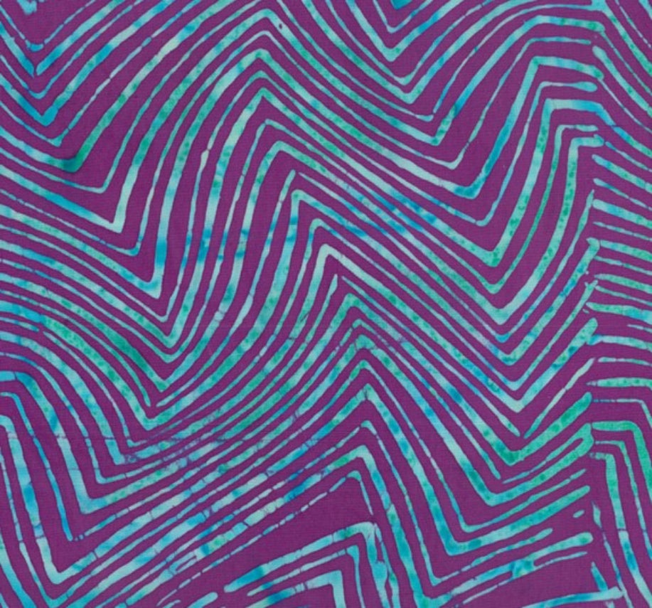 Batik - 2153 Purple and Blue Zig Zag