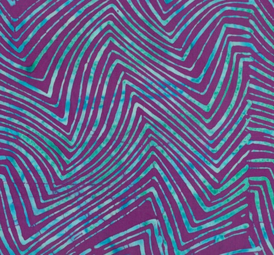 Batik - 2153 Purple and Blue Zig Zag