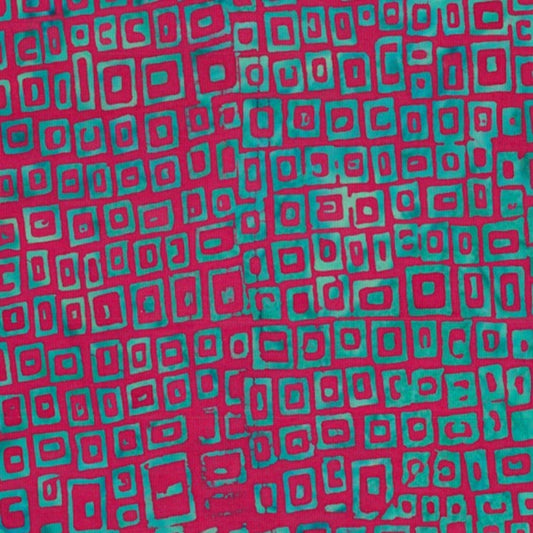 Batik - 2163 Miniature Maze Aqua and Pink