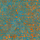 Batik - 2165 Miniature Maze Orange on Blue