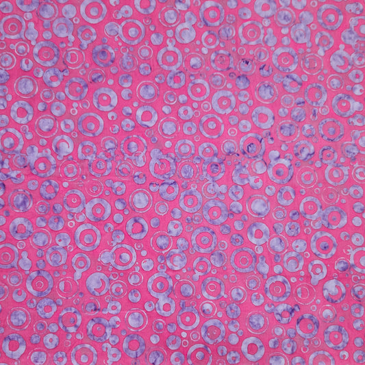 Batik - 2161 Bubbles Purple on Pink