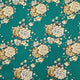 Beige Floral on Teal