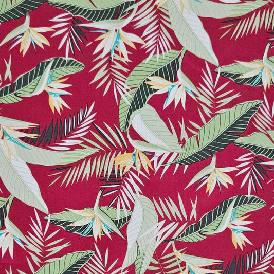Birds of Paradise on Red