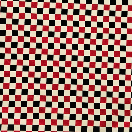 Cream Check - Black and Red - 10mm