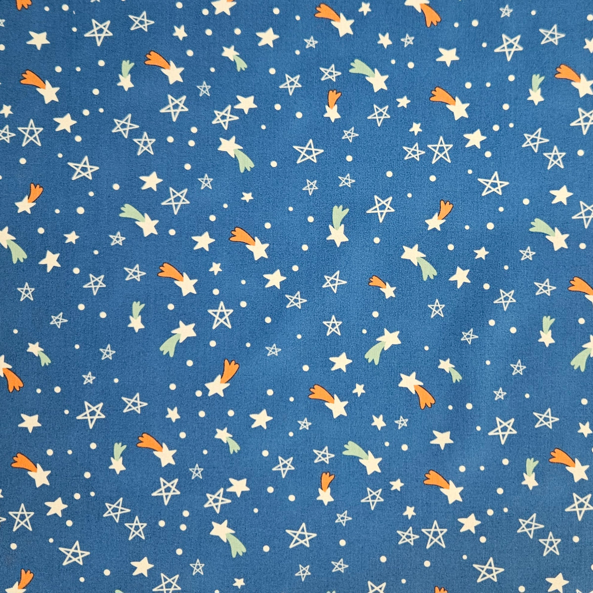 Blast Off! - Shooting Stars on Blue