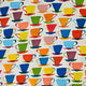 Bright Teacups on White