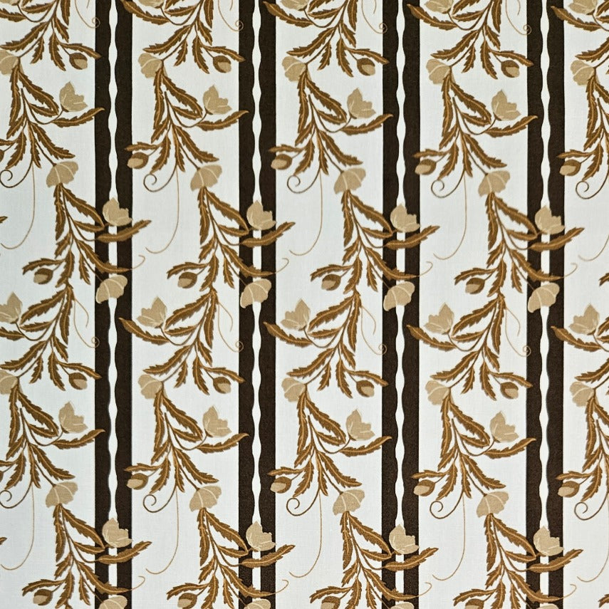Budding Vine Striped - Dark Brown