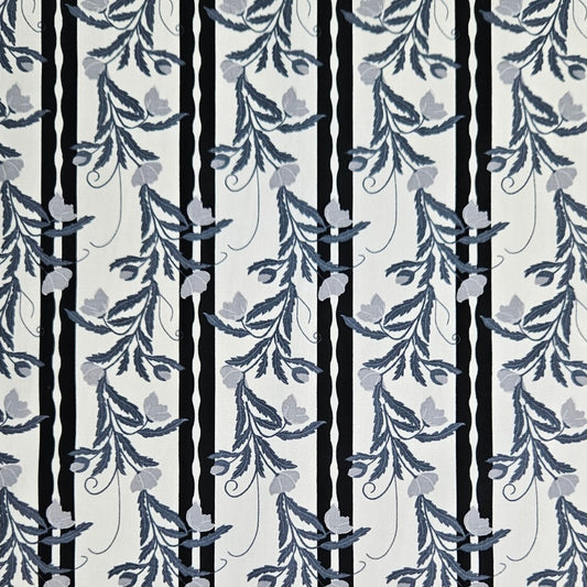 Budding Vine Striped - Grey
