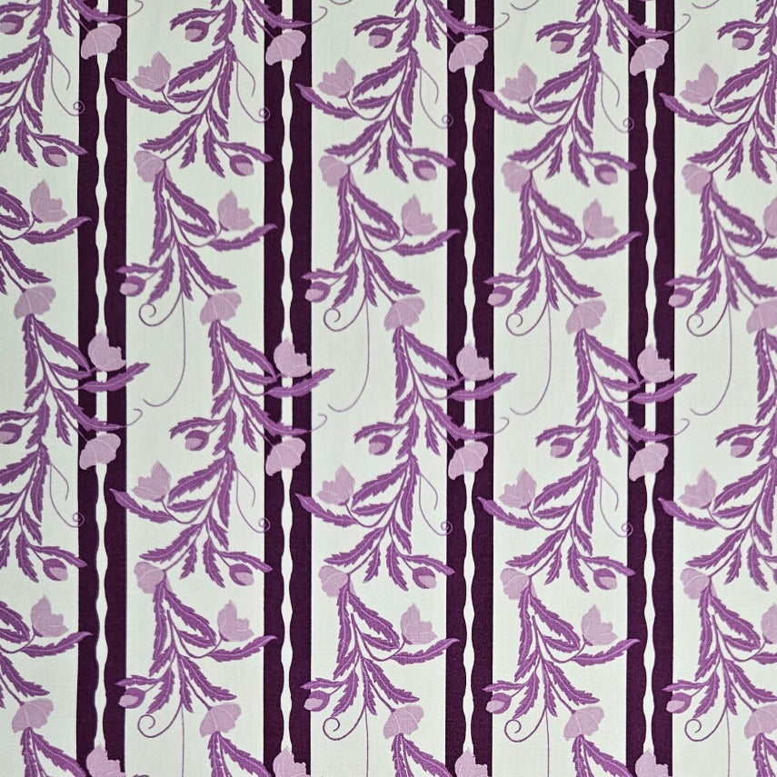 Budding Vine Striped - Purple