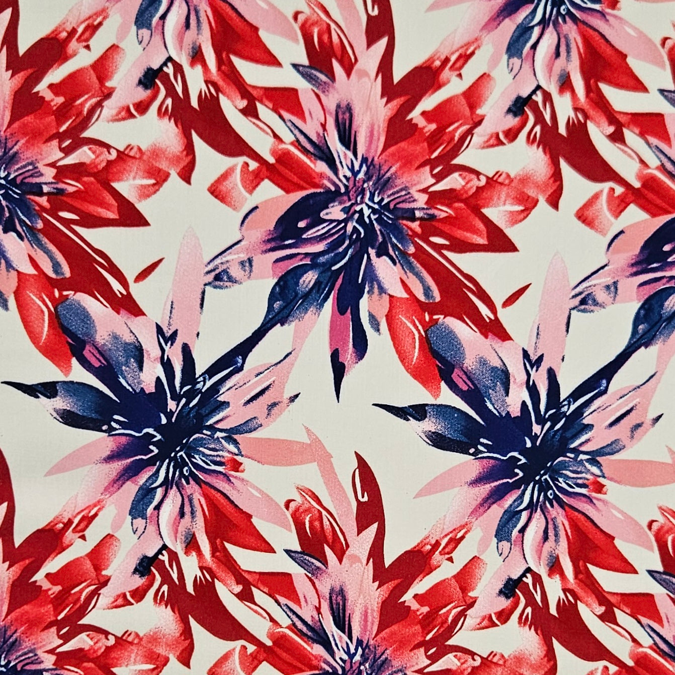 RAYON - Burst Red and Purple