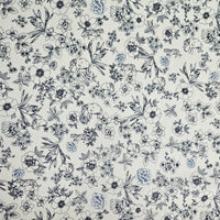 COTTON - Florals and Jungle Animals on White