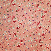 COTTON - Poppies on Pink