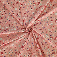COTTON - Poppies on Pink