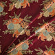 COTTON SATEEN - Maroon Native Floral