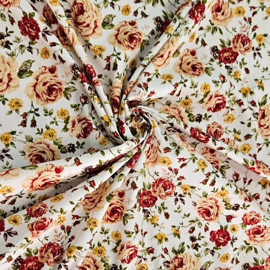 COTTON - Timeless Florals Orange