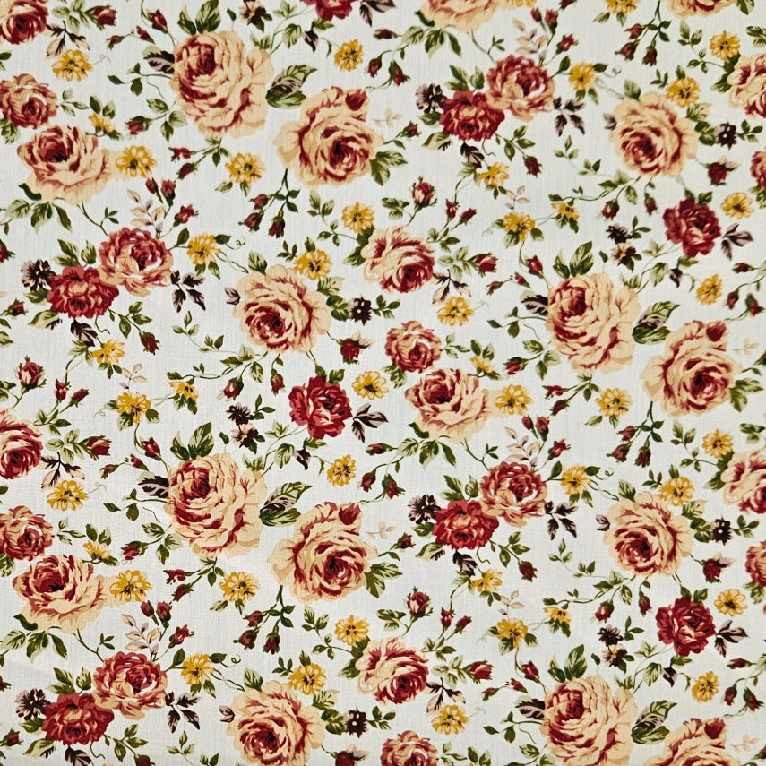 COTTON - Timeless Florals Orange