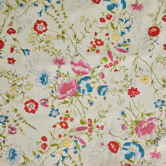 COTTON - Wild Floral on Cream