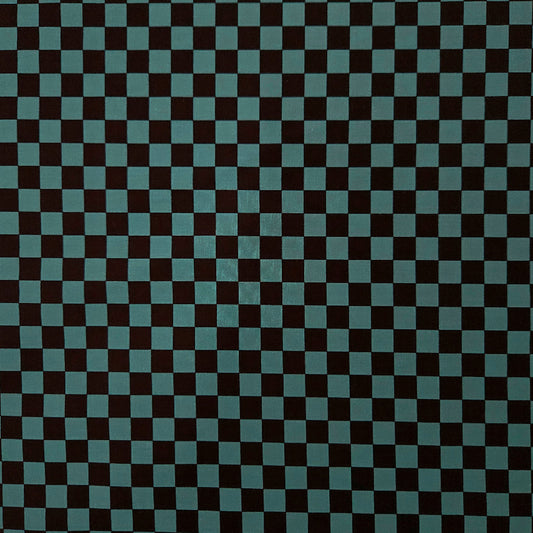 Check - Black and Teal - 10mm