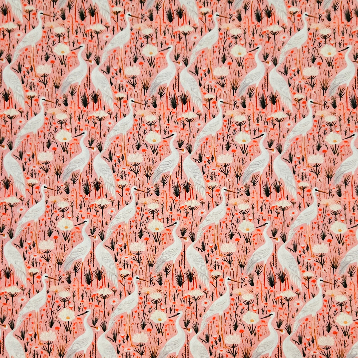 Chinoiserie - Storks on Pink 7766