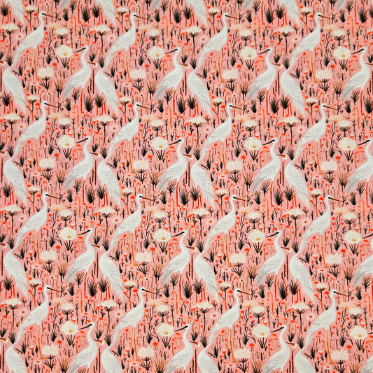 Chinoiserie - Storks on Pink 7766