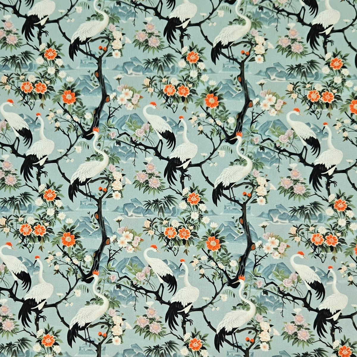 Chinoiserie - Cranes and Mountains 7824