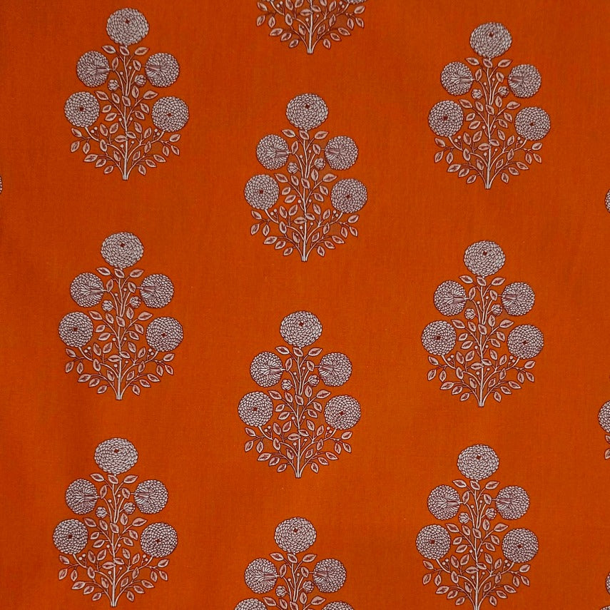 Chrysanthemum Bunches on Orange