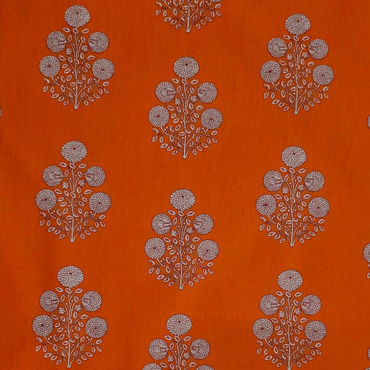 Chrysanthemum Bunches on Orange