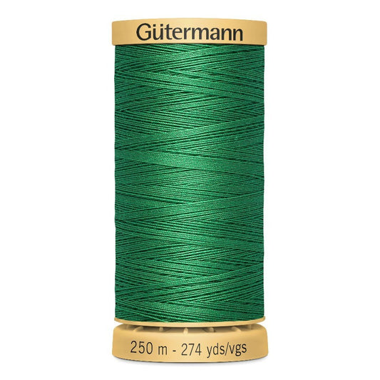 Gutermann 250m Cotton Thread - Col. 8543 - Emerald Green