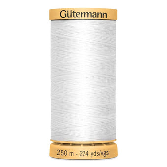 compare product Gutermann 250m Cotton Thread - Col.5709 - White
