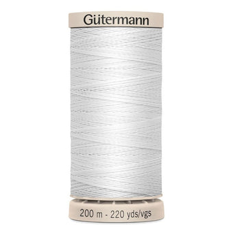 compare product Gutermann 200m Waxed Cotton Thread - Col.5709 - White