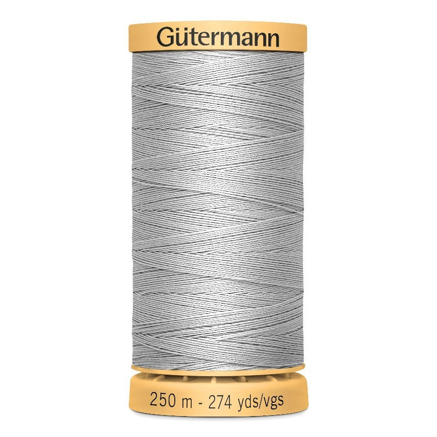Gutermann 250m Cotton Thread - Col.618 - Silver