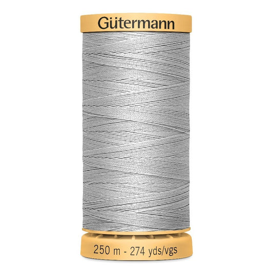 Gutermann 250m Cotton Thread - Col.618 - Silver