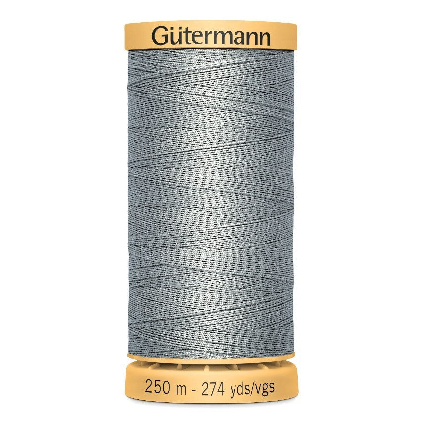 Gutermann 250m Cotton Thread - Col.6206 - Mid Grey
