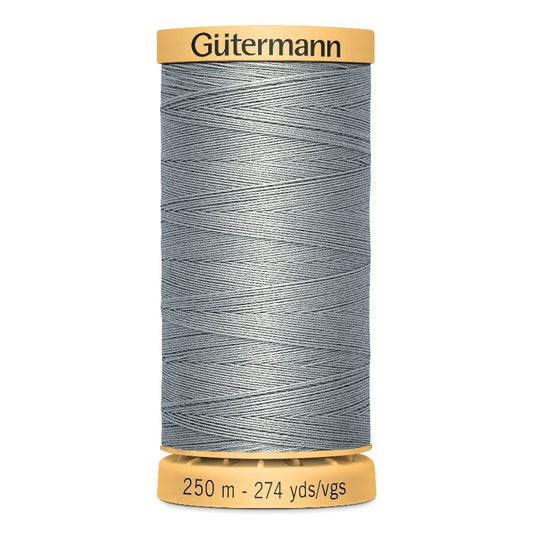 Gutermann 250m Cotton Thread - Col.6206 - Mid Grey