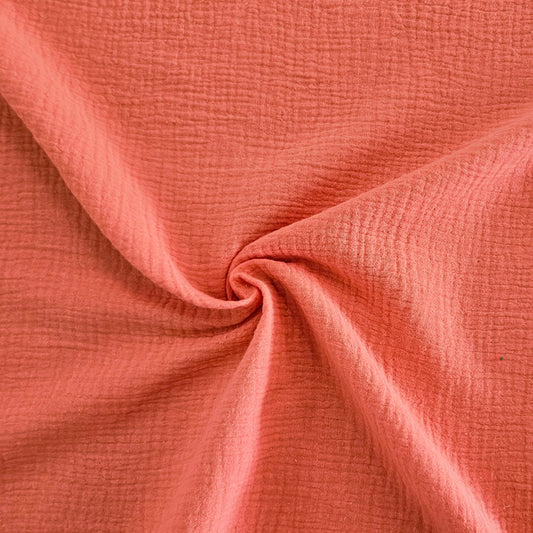 Double Gauze Muslin - Coral