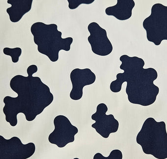 compare product Cow Print - Navy on White