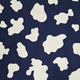 Cow Print - White on Navy