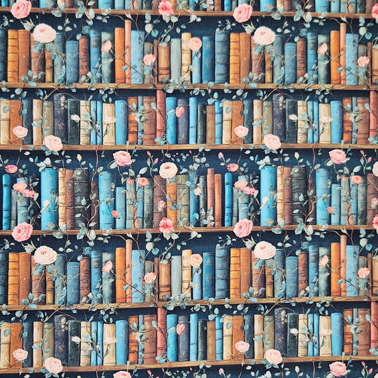 Dark Academia - Floral Bookshelves