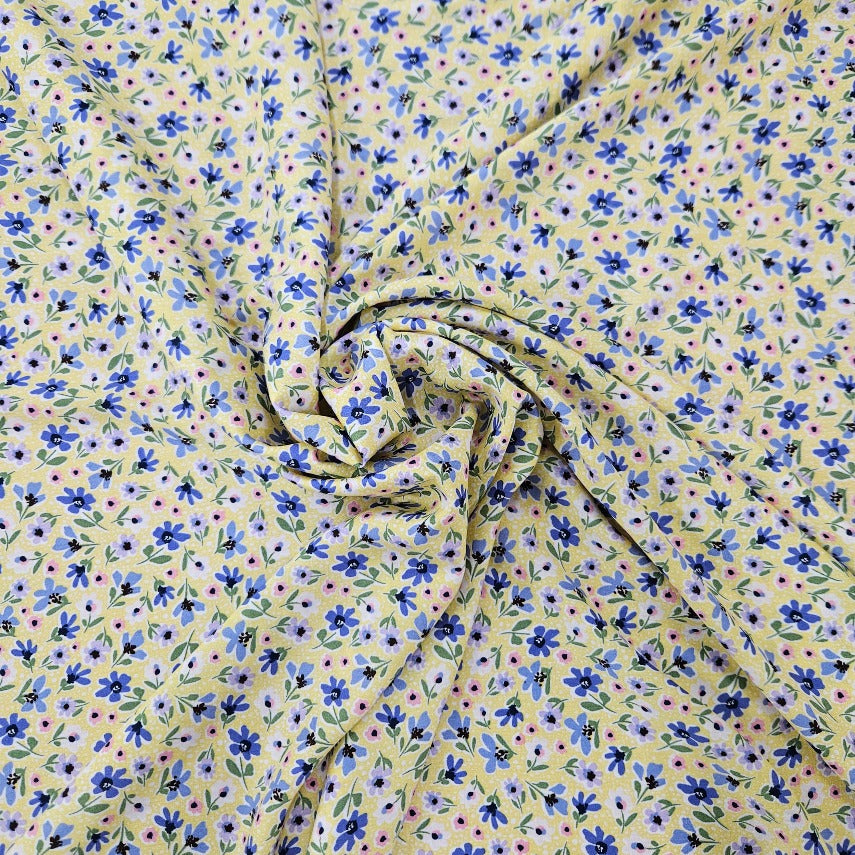 RAYON - Easter Floral on Yellow